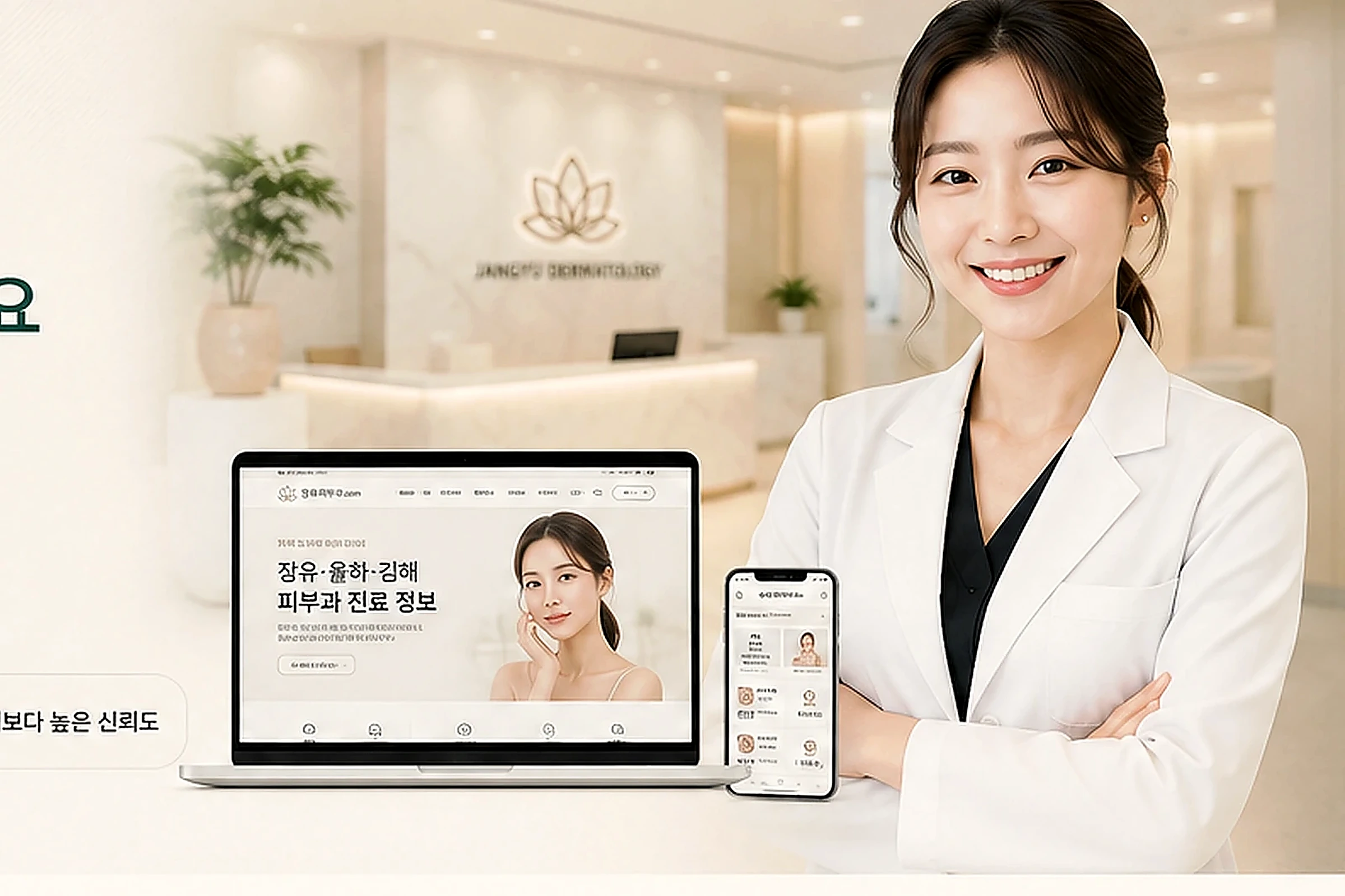 피부과 상담을 표현한 이미지